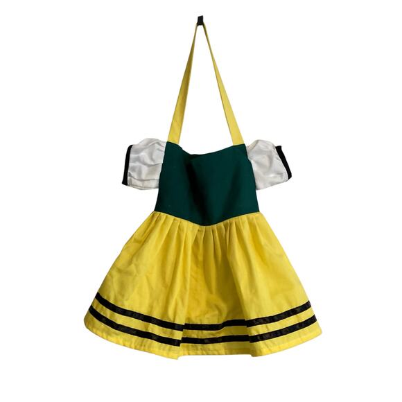 Vintage Handbags - Unique Upcycled Yellow Green Cute Kawaii Doll Dress Kidcore Purse